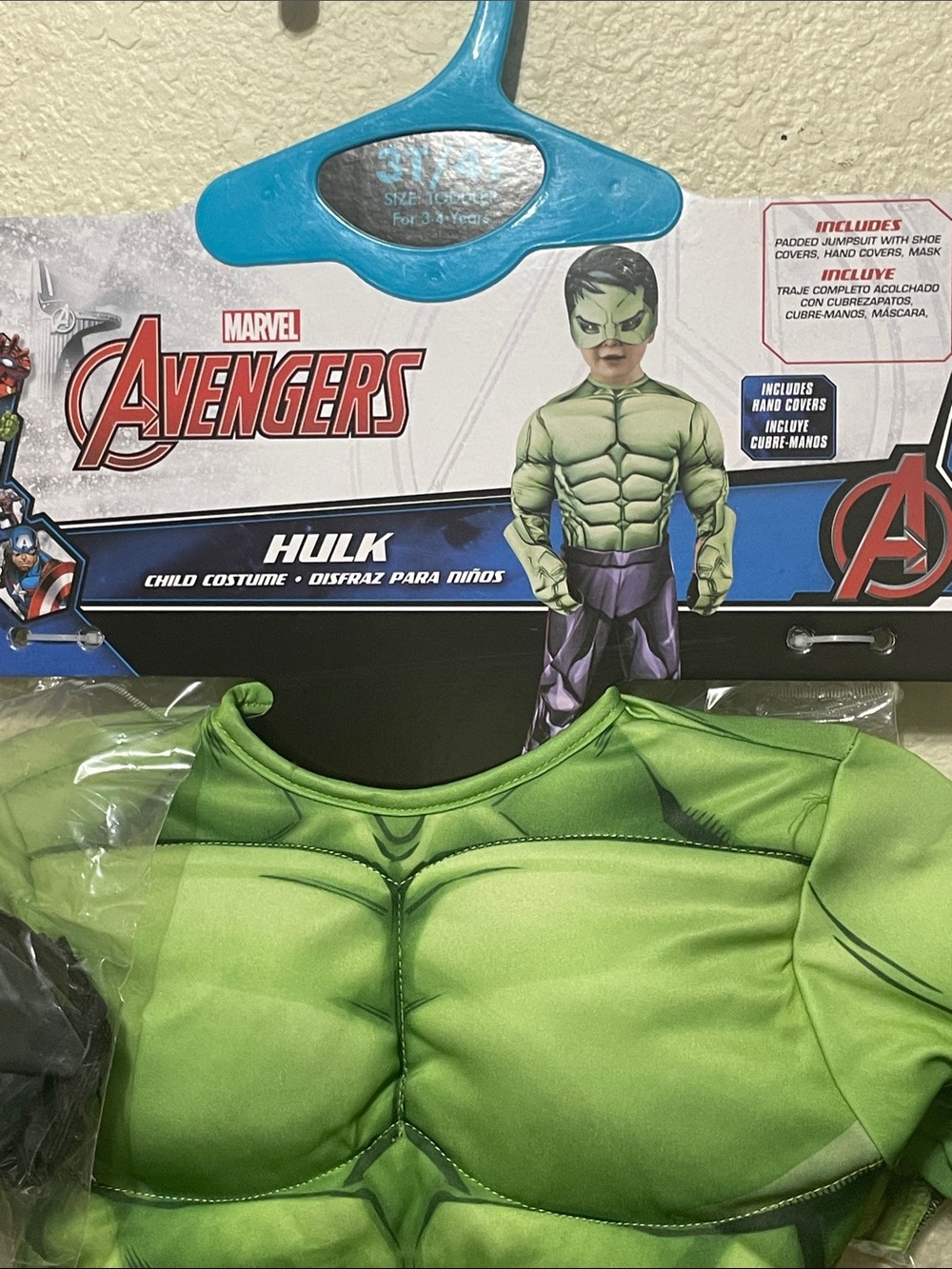 Marvel Avengers Child's Hulk Costume. NWT. Size 3T/ 4T. - Picture 4 of 9